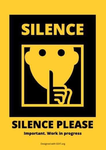 Printable silence please signs