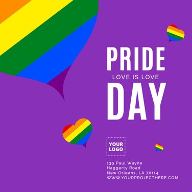 Pride Day poster and flyer templates