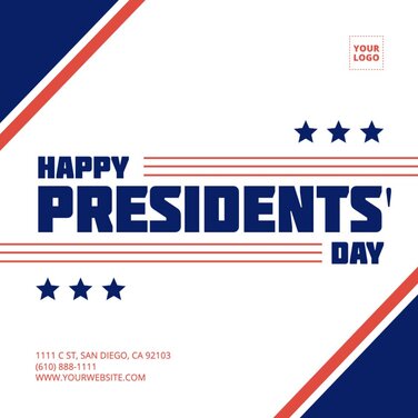 Edit a Presidents' Day template