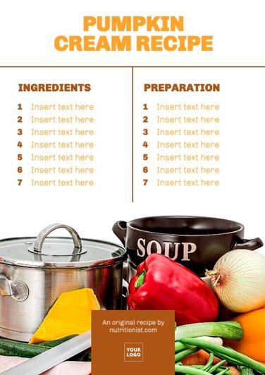 Edit a template for nutritionists and dietitians