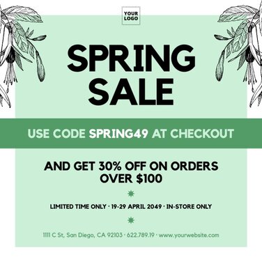 Edit a spring sale template