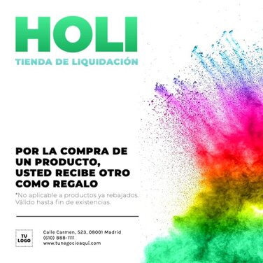 Crea un diseño de Holi