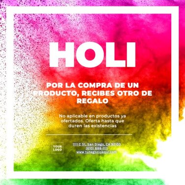 Crea un diseño de Holi