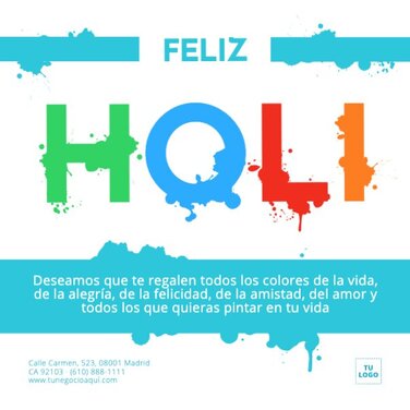Crea un diseño de Holi