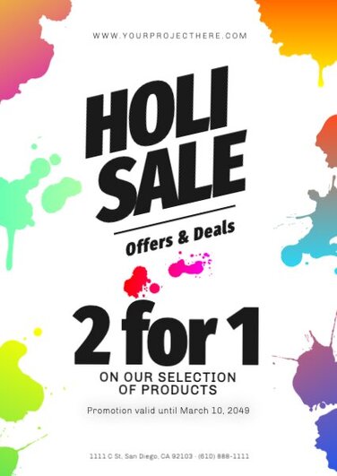 Promotional Holi Flyer Templates