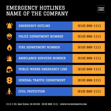 Edit a hotlines list template