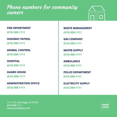 Modifier un modèle de liste de hotlines