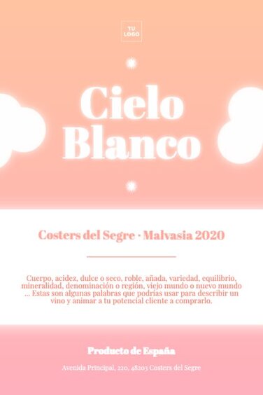 Edita una etiqueta de vino