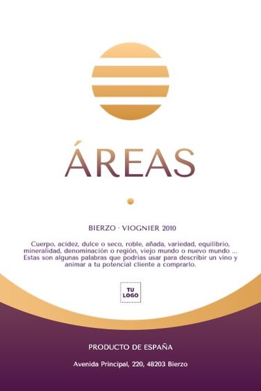 Edita una etiqueta de vino