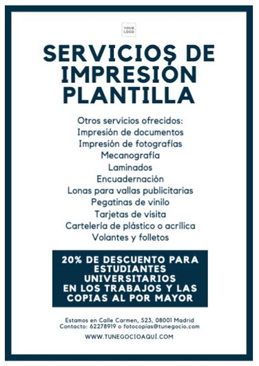 Edita un cartel de se hacen fotocopias