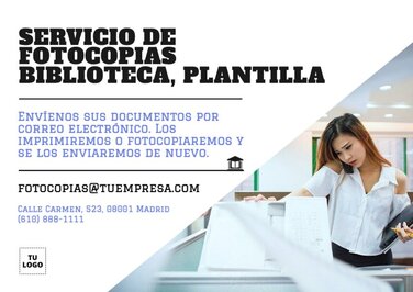 Edita un cartel de se hacen fotocopias