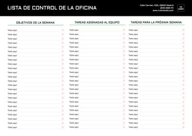 Plantillas De Listas De Verificación Editables Online (Checklists)