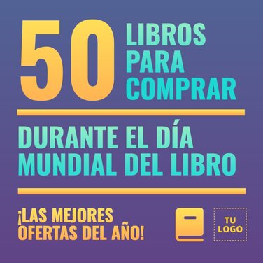 Edita una plantilla del día del libro