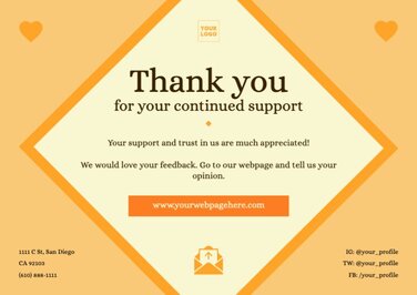 Edit a 'Thanks for shopping' sign