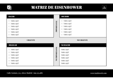 Edita una Matriz Eisenhower