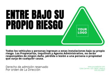 Editar un cartel de Derecho de Admisión