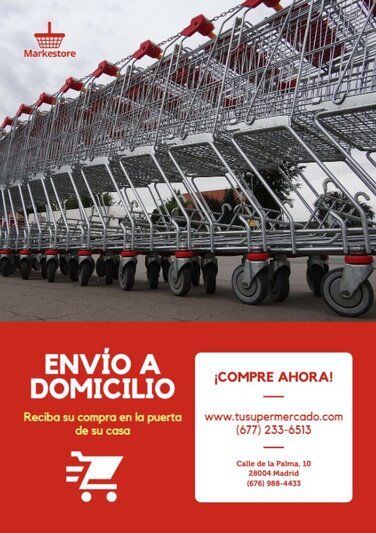 Edita una plantilla para entrega a domicilio
