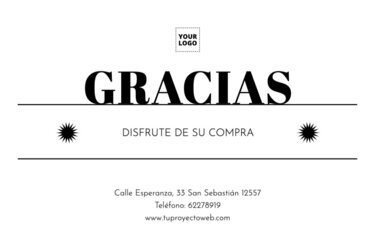 Carteles De Gracias Por Tu Compra Personalizables Online