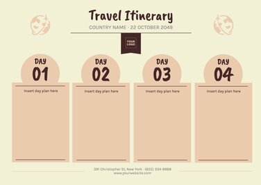 Edit a travel itinerary