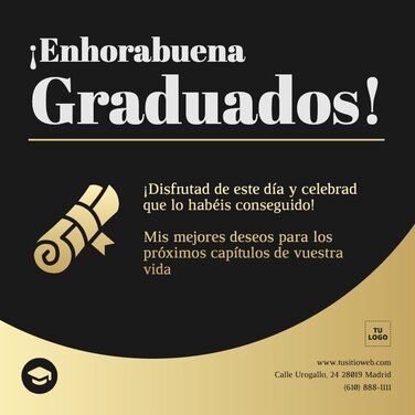 Edita un diseño de graduación