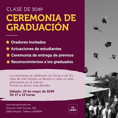 Edita un diseño de graduación