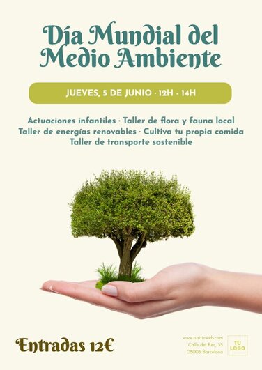 Edita una plantilla del Día Mundial del Medio Ambiente