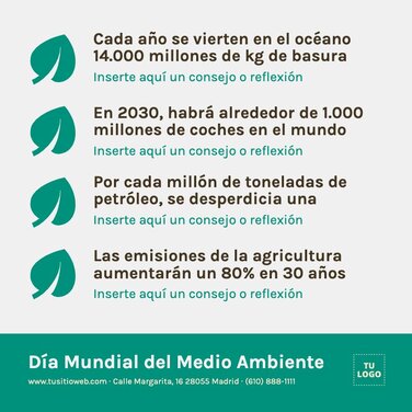 Edita una plantilla del Día Mundial del Medio Ambiente