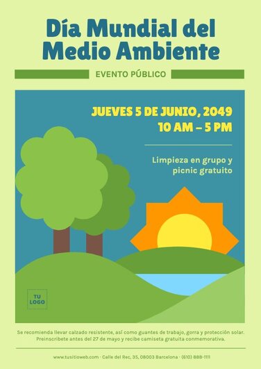 Edita una plantilla del Día Mundial del Medio Ambiente