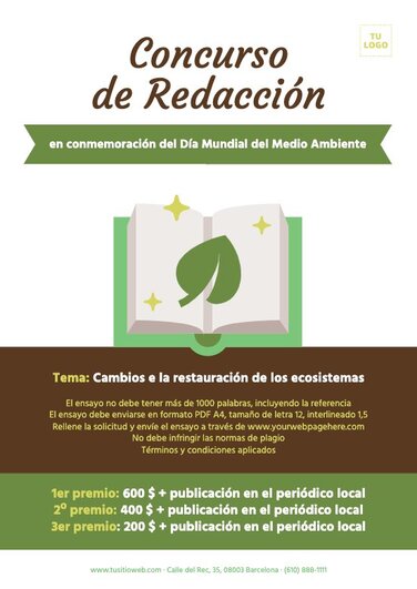 Edita una plantilla del Día Mundial del Medio Ambiente