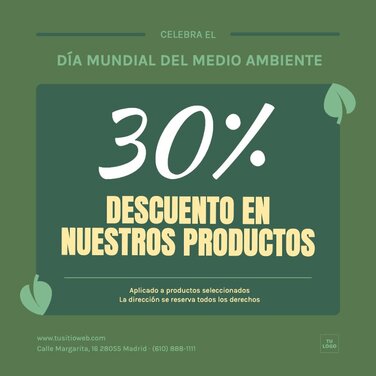 Edita una plantilla del Día Mundial del Medio Ambiente