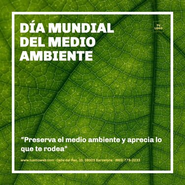 Edita una plantilla del Día Mundial del Medio Ambiente