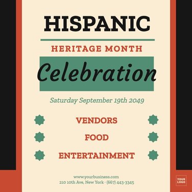 Free Customizable Hispanic Heritage Templates