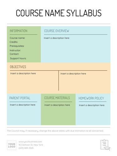 Syllabus Didactic Programming Templates to edit online