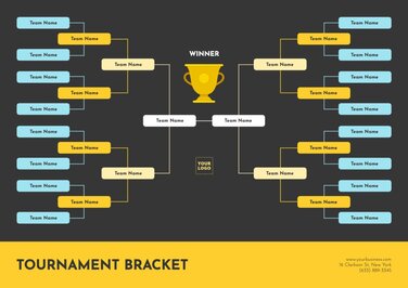 Fillable 8 Team Tourney Bracket - Editable Bracket