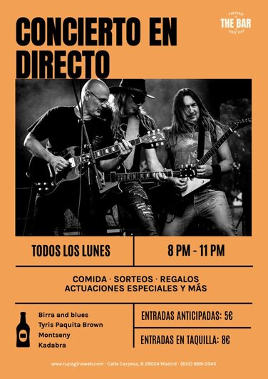 Edita un diseño de música en directo