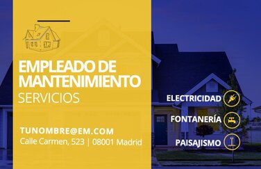 Edita una tarjeta para servicios de reparación