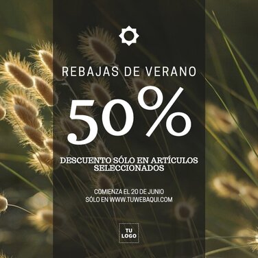 Edita una plantilla de rebajas de verano