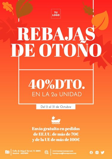 Edita un diseño de Rebajas de Otoño
