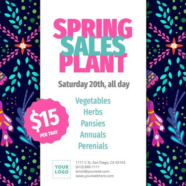 Edit a spring sale template