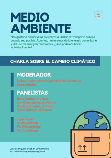 Edita una plantilla del Día Mundial del Medio Ambiente