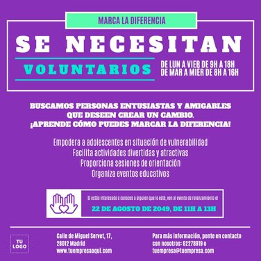 Crea diseños para tu ONG gratis