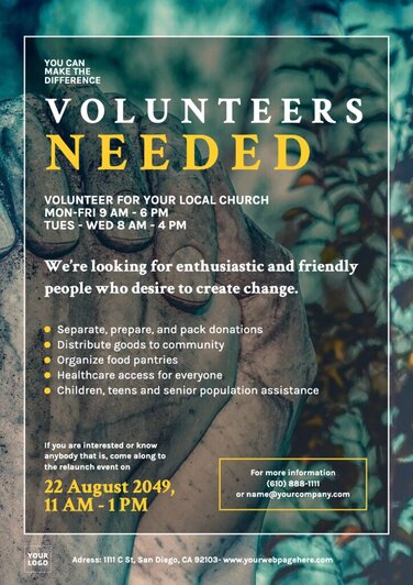 Create your own volunteers wanted design