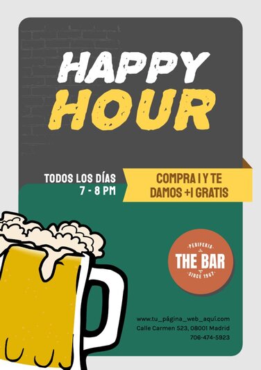 Edita una plantilla Happy Hour