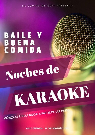 Flyers para fiestas de Karaoke editables