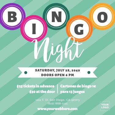 Modifier le design d'une soirée bingo
