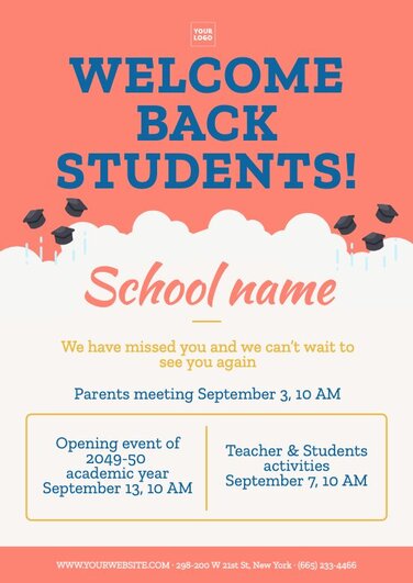 Edit a design to welcome back your students