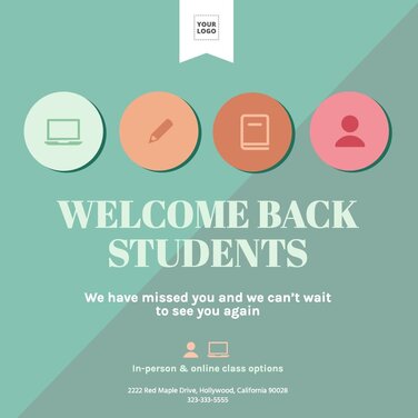 Edit a design to welcome back your students