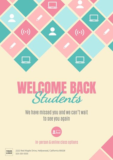 Edit a design to welcome back your students