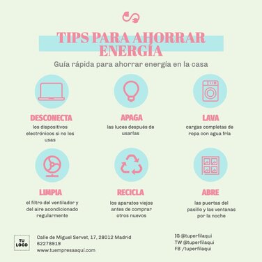 Edita un cartel de ahorro energético