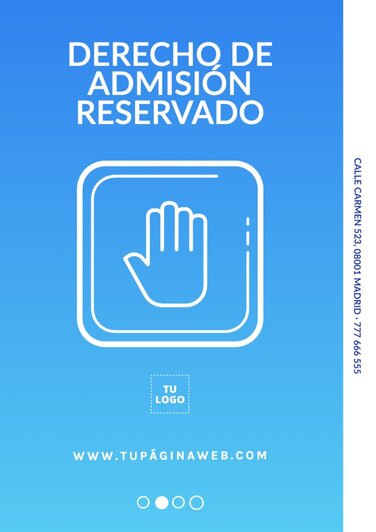 Editar un cartel de Derecho de Admisión